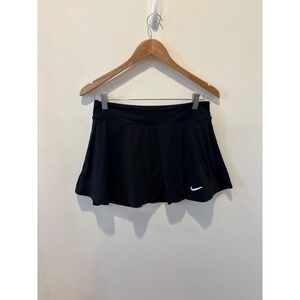 Nike Dri Fit Tennis Skirt Black Standard‎ Fit Athletic Skort Size M